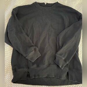 Aerie Black Crewneck Sweatshirt OVERSIZED